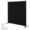 VEVOR Divisorio per Stanze, Divisorio per Stanze a Pannello Singolo, Schermo per la Privacy 1810 x 1815 x 500 mm, Schermo Separatore di Stanze, Pannello Divisorio per Ufficio, Camera da Letto, Nero