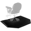 VEVOR Tappetino da Salone per Parrucchieri 1225 x 1505 mm Tappetino Esagonale per Sedia da Salone, 25 mm di Spessore, con Taglio Rotondo, Facile da Pulire e Bordi Smussati Anti-Inciampo, Nero Opaco