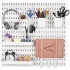VEVOR Porta Attrezzi da Parete 28 x 28 cm Set di 4 Organizzatore da Parete in Plastica con Accessori per Garage, Porta Attrezzi, Cucina, Soggiorno, Stanza Artigianale, Ufficio, Bagno, Casa, Bianco