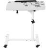 Ejoyous Tavolo per Laptop Regolabile in Altezza 62-88cm, con Ruote, Tavolino Regolabile, Supporto per Laptop, Supporto per Notebook (Bianco)