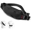 MDJYMYZ Marsupio Grande per Donna e Uomo, Marsupio Uomo Tracolla, Impermeabile Marsupio Sportivo con 4 Tasche Marsupio da Lavoro Viaggio Trekking Ciclismo Corsa, Fanny Pack Bag con Cinturino Regolabile, Nero