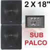 VONYX 😍 2 SUBWOOFER SUB AMPLIFICATO PA ATTIVO 1000W x 2 46 CM 18" POLLICI DA PALCO
