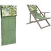 LIBEROSHOPPING Cuscino per sdraio relax 43x108 cm Verde MICOS e poltrona da giardino