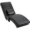 HOMCOM Poltrona Relax con Funzione Massaggio Sedia Lounge Ergonomica Schienale Alto, con Funzione Massaggio e Cuscino con Design Zero-G Poltrona Lounge Ecopelle Metallo Schiuma Nero 58 x 163 x 87 cm