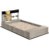 Outsunny Sandbox con stazione acqua, 2 vasi da giardino, legno massiccio trattato, 154 x 80 x 60cm, Grigio