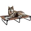 PawHut Letto per Cani Grandi Pieghevole con Tessuto a Rete da Interno ed Esterno, 107x61x20 cm, Marrone | Aosom Italy
