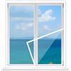 ACJSDGL Zanzariera Per Finestra, 60x70cm Facile Installazione Adesiva, Zanzariera, Pieghevole, Per Finestre Balcone, Cucina, Soggiorno, Bianco