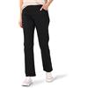 LEE Women's Petite Relaxed Fit All Day Straight Leg Pant, jet black, 6 Petite
