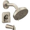 Moen T2473EPBN Posi-Temp Bilanciamento Pressione Eco-Performance Moderno Vasca e Doccia Trim Senza Valvola, Nichel Spazzolato