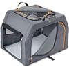 HUNTER Box transportino per Cani con Telaio in Alluminio 61x45,5x43 cmgrigio Antracite/Arancione