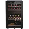 Haier Wine Bank 50 HWS42GDAU1 Cantinetta Vino 42 Bottiglie Libera 2 Zone Nero