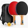GEWO, Rave Speed, Set di Racchette da Ping Pong, Marrone, Taglia Unica
