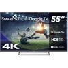 Smart-Tech 55UG02V Smart TV 55 pollici 4K Ultra HD QLED Wi-Fi Google TV Grigio
