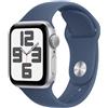 Apple Watch SE GPS 40mm Cassa in Alluminio Color Argento con Denim Sport Band -