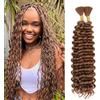 TAOYEMY Deep Wave Capelli Sintetici Sfusi per Trecce 20 Pollici 120g (1 Confezione—2 Ciocche) Extension per Trecce Boho Senza Cuciture, Stile Ricci e Bagnati (30#, 20 inch)