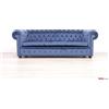 VAMA Divani Divano Chesterfield in Velluto Blu Petrolio