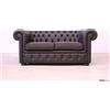VAMA Divani Divano Chesterfield 2 Posti Marrone Cioccolato