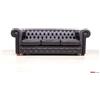 VAMA Divani Divano Chesterfield 3 posti nero
