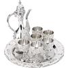 Hztyyier Set di Tazze da Caffè Vintage Turche Set da Portata D'acqua con Vassoio da Portata, Arredamento Turco Islamico, Set di Tazze da Caffè, Vassoio da Tè Teiera Tazze da Tè Decorazioni per la Casa Regali