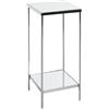 HAKU Colonna floreale cromo, Metallo, specchio - Dim. L 28 cm x A 66 cm x P 28 cm, Stile Art Deco
