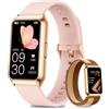 Fitoncloud Smartwatch Donna con Cassa in Alluminio, Batteria Fino a 7 Diorni, 1.47" HD Smart Watch con Sonno SpO2 Cardiofrequenzimetro, 25 Sportive, Impermeabil IP68 Orologio Fitness per Android iOS