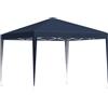 Megashopitalia Gazebo Pieghevole Giardino 3X3 Automatico RICHIUDIBILE Fisarmonica Stand Fiera Mercato Mare in Acciaio (SENZA TELI LATERALI, BLU)