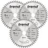 Trend Confezione tripla di lame circolari CraftPro TCT, diametro 160 mm x 48 denti x foro 20 mm, punta in carburo di tungsteno, CSB/PT160/3PK, Confezione da 3