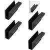 UFURMATE Maniglia per porte in vetro, 4 pezzi, clip per porte in vetro, morsetto a scomparsa per vetrine, colore nero