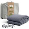 GardenGloss Tappeto da Veranda 300x400 - Tappeto da Campeggio da Esterno Impermeabile - Tappeto per Tenda con 12 Picchetti e Borsa per il Trasporto