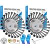 BEOIUCZZY 2 Pezzi Decespugliatore a filo metallico, spazzola professionale per erbacce con foro da 25,4 mm, spazzola per erbe selvatiche, spazzola per erbacce per un'efficace rimozione del muschio, 6 inch