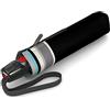 Knirps T.200 Medium Duomatic Grace Black Ombrello classico, 94 cm, Nero (Black)