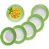 MamboCat Set di 6 piatti fondi in porcellana colorata per 6 persone, piatti rotondi colorati, insalata, zuppa, cereali, pasta & Co. per colazione, pranzo e pane da sera