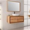 DEGHI Mobile da bagno sospeso 100x40h cm profondo 50 cm in legno teak - Azul