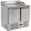 Ristoattrezzature Modello: 93260023313020,Banco frigo saladette con piano in acciaio inox 2 porte 90x70x101h cm 5 vaschette GN 1/6
