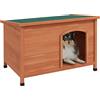 PawHut Cuccia per Cani Cuccia per Cani in Legno Cuccia per Cani XXL, 100 cm x 65,5 cm x 68 cm, Marrone + Verde