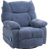 HOMCOM Poltrona massaggiante con funzione di calore e reclinabile, girevole, fino a 150 kg, telaio in metallo, 98x90x98cm, Blu