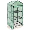 Relaxdays Serra Vivaio per Giardinaggio, 3 Ripiani, HLP 125x70x50 cm, Accessorio Giardinaggio sul Balcone, Verde