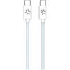 Celly, Cavo USB-C a USB-C, Realizzato in Tessuto Intrecciato di Colore Azzurro, Ricarica Rapida fino a 60W, Compatibile con Caricabatterie e Altri Dispositivi, Lunghezza di 1,5 Metri