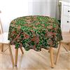 Highdi Tovaglia Rotonda Antimacchia, 3D Tavolo Circolare Copertura Antipolvere Impermeabile Moderna Tovaglia Tonda per Buffet, Matrimonio, Ristorante, Festa (Cachemire Verde,Diametro 180cm)