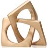 LCCCK Moderna Scultura Geometrica Dorata in Nodo, Decorazione per Casa, Centrotavola in Oro per Libreria, Decorazione Jax, Scultura Geometrica e Statuette da Tavolo, Per Accenti Decorativi Dorati in Casa