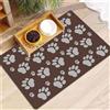 Hearda Tappetino Ciotola Cane Assorbente, Tappetino per Cane Cibo Tappetini Sottociotola per Cani Tappetino Antiscivolo Ciotole Gatto Tappetino sotto Ciotola Cani (20x30cm,Colore caffè K)