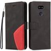 hdqICase Compatibile con LG K40S - Custodia Sottile Bicolore con Morbida Pelle Tatto e TPU, Slot per Schede Cover