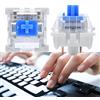 Tyenaza 10 Pezzi Cherry MX Blue Switch, Sostituzione Interruttore Tastiera Meccanica Interruttore Blu Montato su Piastra per Serie NewGiant RGB