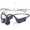Voistek Cuffie Sportive Conduzione Ossea, Bluetooth 5.4 con IP68 Impermeabili a Prova d'Acqua, Subacquee per Piscina e Nuoto, Memoria 32G con Lettore MP3 Integrato, Auricolari per Surf, Ciclismo