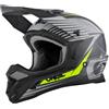 O'NEAL | Casco Motocross | MX Moto | Guscio in ABS, Standard di sicurezza ECE 22.05, Prese d'aria per una ventilazione ottimali | 1SRS Helmet Stream | Adulto | Grigio Giallo Neon | Taglia L