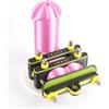 Nova Lux STRETCH-GRIP CBT BDSM morsetto per testicoli e dispositivo di trazione con sospensione pesi - sistema modulare nero-giallo di Nova Lux - giocattolo erotico maschile - prodotto nell'UE