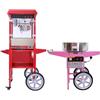 KuKoo Macchina per Pop Corn e Zucchero filato con carrello - Acciaio inox - Contenitore 226 Gr Pop Corn - Contenitore 50cm Zucchero filato - Perfetto per professionisti - Feste, eventi, fiere, matrimoni.