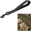 Bkemkri Guinzaglio Corto per Cani con Manico Imbottito, Guinzaglio Nylon (30 cm di lunghezza, 2,5 cm di larghezza) Riflettente e Forte con Manico Imbottito per Addestramento Camminare, Nero