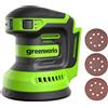 Greenworks 24V Orbital Sander Kit, 5 Random Sander Variable Speed, Tool Only