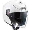 AGV K-5 Jet ECE 22-05 Solid Casco Moto Maxi-Jet ECE 22-05 con Visierino Parasole, Touring, Urban, Bianco Perla, ML